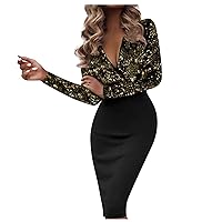 Women's Valentines Day Dress Fashion New Casual Solid Color Long Sleeve Dress S Classy Outfits, S-XL