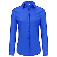 Ruisin Super Soft Wrinkle Free Button Down Shirts for Women Solid Short/Long Sleeve Striped Formal Work Dress Blouses Tops