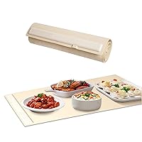 Electric Food Warming Tray Portable Silicone Full HeatingTray Adjustable Temperature Foldable Food Warmer for Gatherings, Parties, Daily Use（24”x15.7”x0.98”）