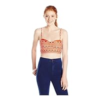 Roxy Womens Starlet Bralette Cami Tank Top, Red, X-Small