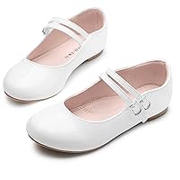 shoeslocker Girls Shoes Mary Jane Flat Shoes for Girls Ballerina Flats Slip On Dress Shoes for Party Wedding School