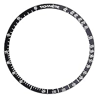 Ewatchparts REPLACEMENT BEZEL INSERT BLACK FOR WATCH 38.50MM X 33.90MM