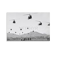 VFTTHYR Vietnam War Helicopter Poster Home Bedroom Room Wall Decoration Poster1 Canvas Painting Wall Art Poster for Bedroom Living Room Decor 08x12inch(20x30cm) Unframe-style