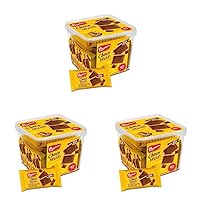 Choco Biscuit Cookies -Tub 40 pk - Crispy & Delicious - Great for Snacks, Dessert & Lunch Box – 2 cookies per pack, individually wrapped, 25.3 oz (Pack of 120)