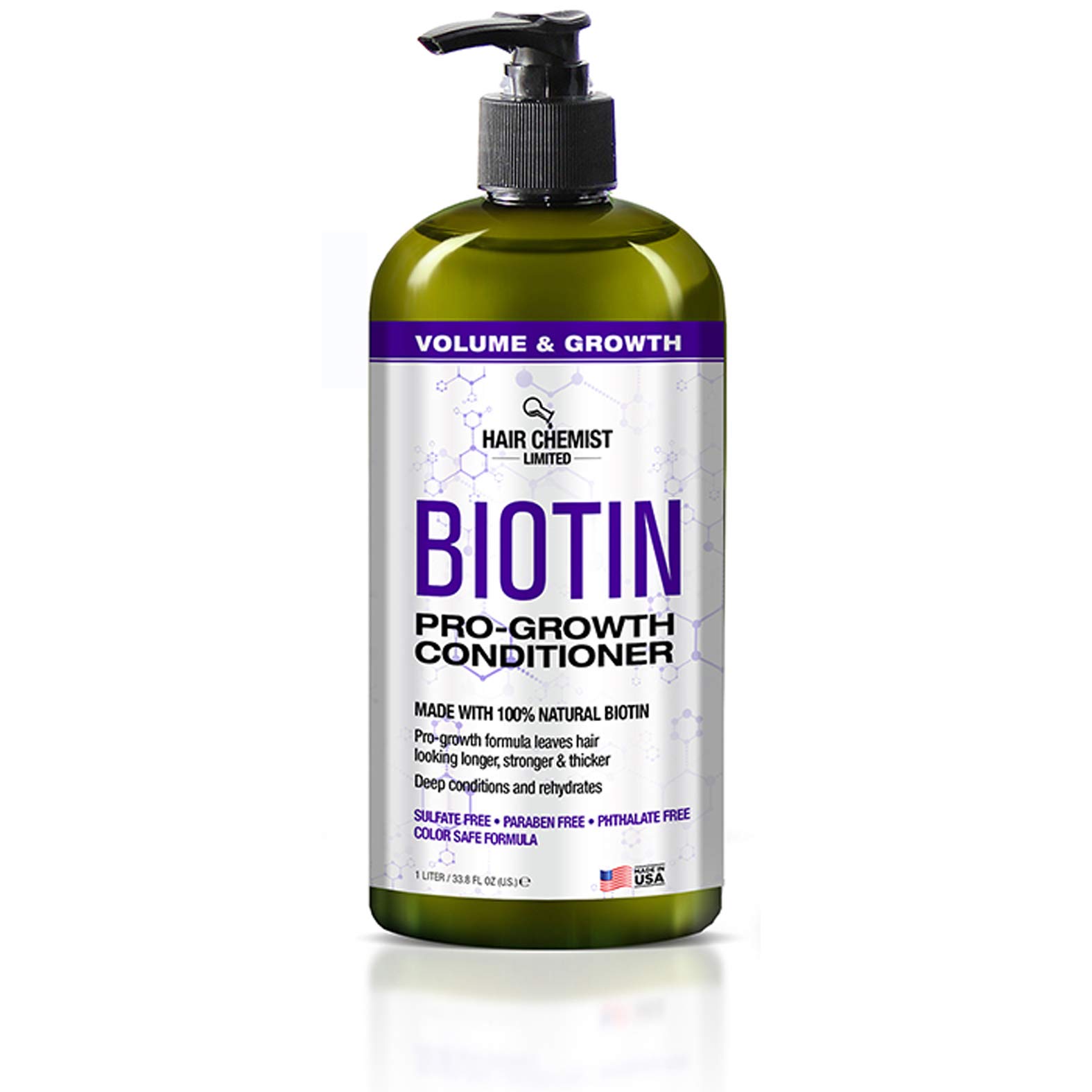 Hair Chemist Biotin Pro-Growth Shampoo & Conditioner 2-PC Gift Set - Includes 33.8oz Shampoo & 33.8oz Conditioner