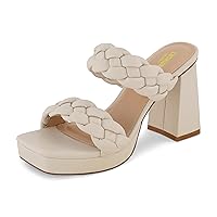 CUSHIONAIRE Women's Aurora braided platform sandal +Memory Foam and Wide Widths Available