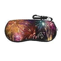 (floral in the old book Stylish Glasses Case, Portable Sunglasses Case with Zipper and Hook Design For Women Men