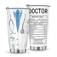 Mug Tumbler Gifts for Doctor - Doctors Day Gifts for Women Men Md Physicians Week Retirement Medical School Graduation Dr Appreciation Presents 20oz Stainless Steel Thermos Cup