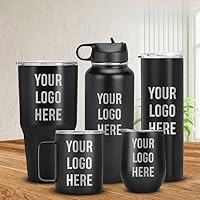 Corporate Custom Logo, Corporate Gift, Personalized Insulated Tumbler, Laser Engraved Logo, Bulk Gift, Promotional, Wholesale, travel mug,32ozHydroBottle-Pink,125 Tumbler