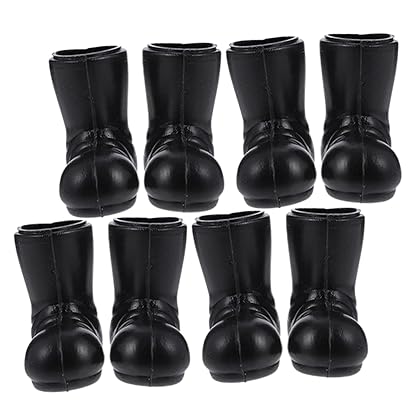 VICASKY 4 Pairs Mini Boots Micro Christmas Boots Chritsmas Santa Claus Shoes Santa Claus Shoes Model Doll Boots Fairy Garden Rain Boot Christmas Socks Toys Baby Cactus Plastic Accessories
