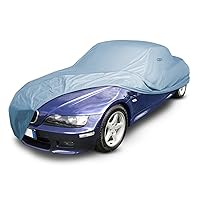 iCarCover Custom Car Cover for 1996-2008 BMW Z3, Z4, Waterproof All Weather Rain Snow UV Sun Protector Full Exterior Weatherproof Indoor Outdoor Car Cover with Strap
