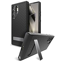 ZAGG Everest Samsung Galaxy S24 Ultra Case with Kickstand - Triple Layer Graphene-Infused Drop Protection up to 20ft, Eco-Friendly Design, Textured Grip, Black