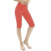Women UPF50+ Board Shorts Pockets Pants Beach- Bathing Swim Rash Guard Yoga Golf Bottom (PIH_RM5P+NP+RSLP)