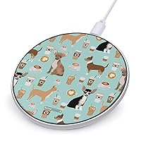 Chihuahua Dogs Cute Mint Coffee Fast Portable Charger 10W Funny Graphic Phone Charging Pad with USB Cable
