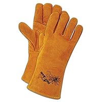 T2701S WeldPro Shoulder Split Cow Leather Welding Gloves, 10, Tan Russet Brown , Large (Pack of 12)