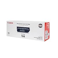 Canon Genuine Toner, Cartridge 104 Black (0263B001), 1 Pack, for Canon imageCLASS D420, D480, MF4150d, MF4270dn, MF4350d, MF4370dn, MF4690 Laser Printer and FAXPHONE L120, L90