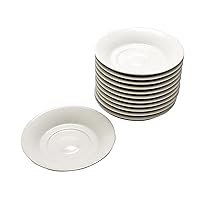(Commercial Use) United Arab Emirates RAK Porcelain FINE Dine Dual Purpose Saucer, 5.9 inches (15 cm), Set of 12