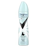 Degree UltraClear Antiperspirant Deodorant Dry Spray Anti White Marks and Yellow Stains Black+White Deodorant for Women 3.8 oz