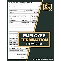 Employee Termination Form Book: Employee Separation Report Sheets | 50 Forms (100 Pages)
