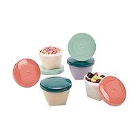 Biosourced Food Storage Containers - BPA Free Bowls with Leak Proof Lids, Ideal to Store Baby Food or Snacks for Toddlers (Pick Your Set Size)