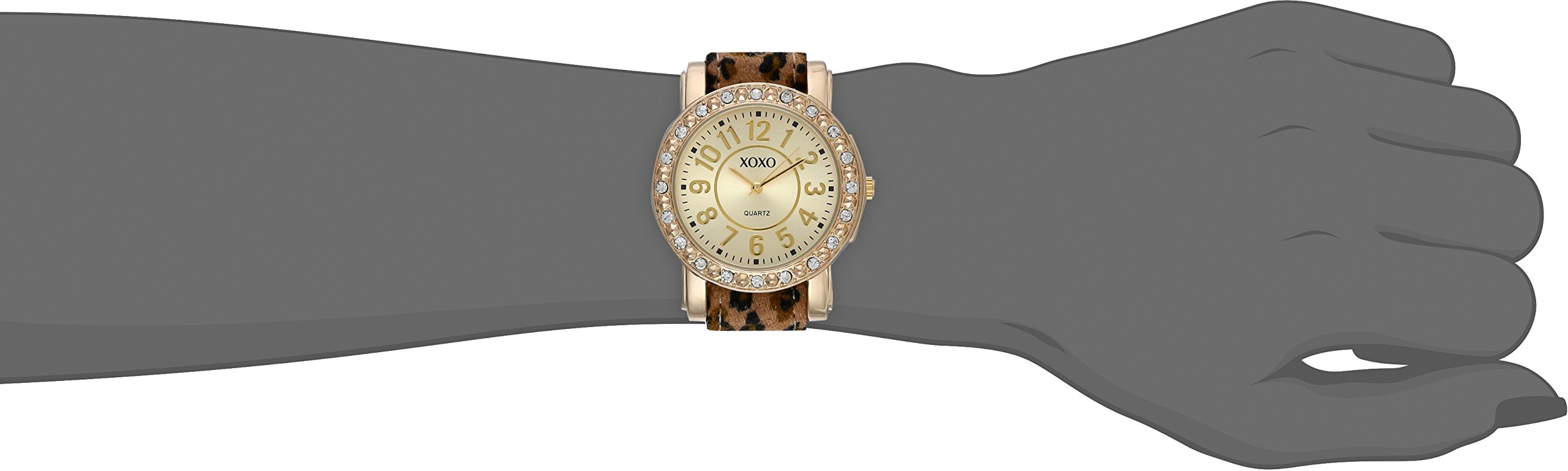 XOXO Women's XO9065 Analog Display Analog Quartz Gold-Tone Watch with Interchangeable Straps