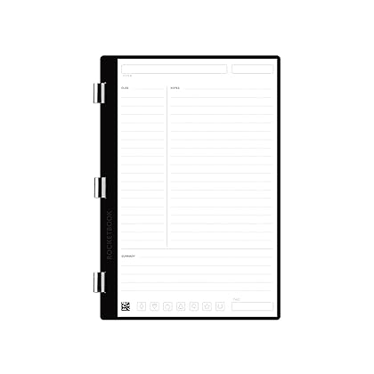 Rocketbook Pro Cornell Notes Page Pack | Scannable Pro Pages for Note Taking - Write, Scan, Erase, Reuse | 20 Sheets | Executive Size: 6.75 in x 10.72