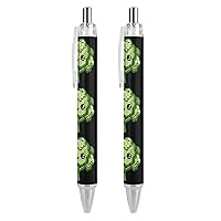 Cute Broccoli Retractable Ballpoint Pen 0.5mm Ball Pens Smooth Writing with Comfortable Grip Office Supplies for Men Women
