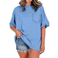 Imily Bela Womens Oversized T Shirts Crew Neck Short Sleeve Summer Casual Tee Tops