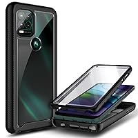 NZND Case for Motorola Moto G Stylus 5G with [Built-in Screen Protector], Full-Body Protective Shockproof Rugged Bumper Cover, Impact Resist Phone Case Cover (Black)
