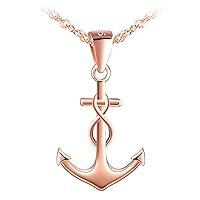 MicLee Necklaces for womens and girls, 925 sterling silver necklace, Classic anchor-infinity symbol necklace pendant, symbol of courage, protection and strength, Creatives necklaces