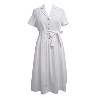 English Factory Women's Button Down Day Midi Dress