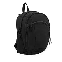 Everest Deluxe Small Backpack, Black, One Size