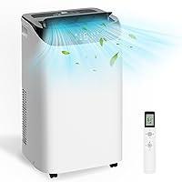 14,000 BTU Portable Air Conditioner Cools Up to 700 Sq.Ft, 3-IN-1 Energy Efficient Portable AC Unit with Remote Control & Installation Kits for Large Room, Campervan, Office, Temporary Space