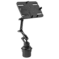 Mount-It! Premium Cup Holder Tablet Mount for Cars - Tablet ELD Mount - Heavy Duty Aluminum Tablet Mount For iPad, Galaxy, & Fire Tablets (MI-7320)