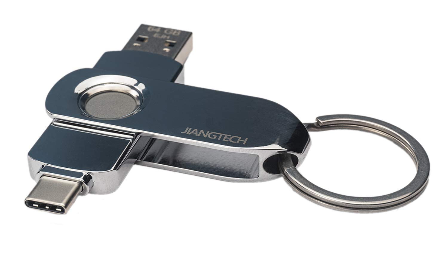 JIANGTECH USB Drive for PC and Android, Enctypted by Fingerprint, Support USB 3.0 (128GB)