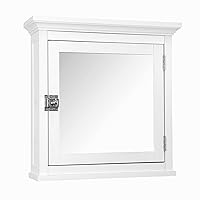 Madison Removable Wooden Medicine Cabinet with Mirrored Door, White
