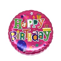 Homeford Happy Birthday Stars and Cakes Wall Decal 3D Balloon Sticker, 6-1/4-Inch
