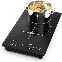 VBGK Electric Cooktop and Induction Cooktop, Electric Stove Burner,Built-in and Countertop Electric Stove Top, LED Touch Screen,9 Heating Level, Timer & Kid Safety Lock