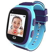 Toloso Kids GPS Tracker Watch 4G Smart Watch for Kids Boys 3-15 Year with GPS Tracker, Call, Voice & Video Chat, Alarm, Pedometer, Camera, SOS, Touch Screen, Birthday Gifts for Kids(Excluding SIM Card)