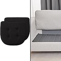 Gorilla Grip Tufted Memory Foam Chair Cushions and Premium Sofa Support Board, Cushion Set of 2 Black, Comfortable Pads for Dining Room, Board Size 78In Gray, Stays in Place, 2 Item Bundle