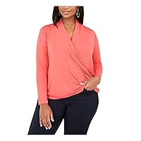 Womens Solid Pullover Blouse