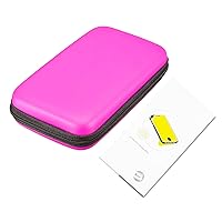 Pink 2DS Hard Carry Bag Storage Case + Screen Protective Film, Compatible with for Nintendo 2DS Old Handheld Game Console, Anti-Impact Travel Carrying Bag + Nano High-Clear Display Protector