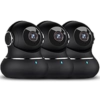 Indoor Camera 3 Pack, 2K 360 Pan/Tilt Cameras for Home Security Indoor with Motion Detection, Pet Camera with Phone App, Baby Monitor with Night Vision, WiFi Camera with Two Way Audio