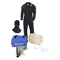 NATIONAL SAFETY APPAREL KIT2CV11NGBXL ArcGuard CAT 2 Arc Flash Kit with FR Coverall and Balaclava (No Gloves), 12 Calorie, X-Large, Navy