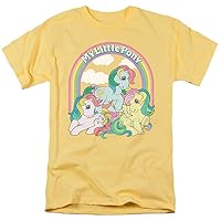 My Little Pony Retro Under The Rainbow Unisex Adult T Shirt for Men and Women