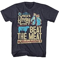 Rocky T-Shirt Mick's Boxing Gym Beat The Meat Navy Heather Tee
