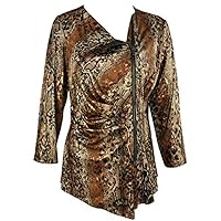 Boho Chic - Copper Snake, with Shirred Mid Section, Top