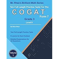 Two Full Length Practice Tests for the CogAT Grade 3 Level 9 Form 7: Volume 1: Workbook for the CogAT Grade 3 Level 9 Form 7