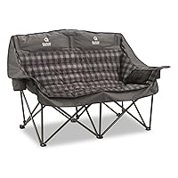 Guide Gear Oversized XL Padded Camping Sofa, Portable, Folding, Large Camp Lounge Couch for Outdoor, Adults, Men and Women, Heavy-Duty 600-lb. Capacity, with Cup Holder