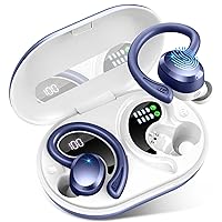 Wireless Earbuds Bluetooth Headphones Sport, Bluetooth 5.3 Earbud 3D HiFi Stereo Over Ear Buds, 48H Noise Cancelling Mic Wireless Earphone with Earhooks, IP7 Waterproof Headset for Workout/Running/Gym